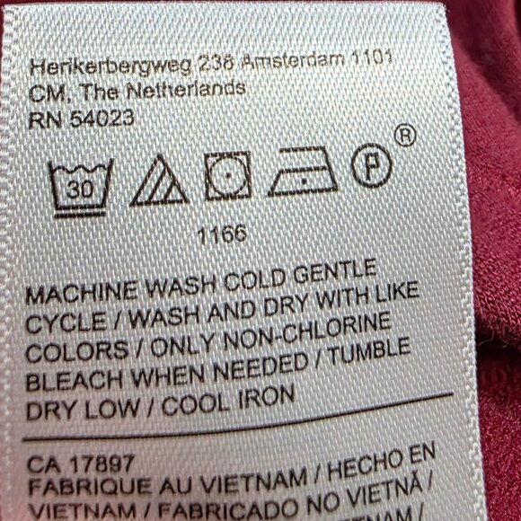 Athleta Decadent Red Purana Wrap Sweatshirt Cardigan Hoodie Soft Stretch Yoga Lg - Picture 9 of 13